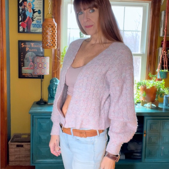 Light Purple Knit Top Cardigan - Picture 5 of 14
